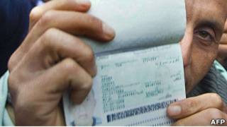 Pasaporte con visa Schengen