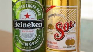 Cervezas Heineken y Sol