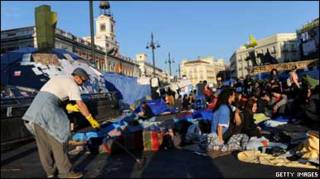 Акція протесту в Мадриді