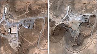 Снимок объекта в Сирии, подвергнутого бомбардировке