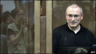 Михаил Ходорковский во время суда