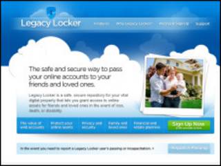 Homepage do Legacy Locker (Reprodução/ Legacy Locker)