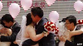 Parejas de recién casados en China