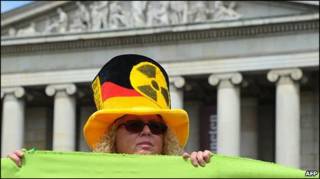 Người biểu tình phản đối hạt nhân tại Munich, 28/5/2011