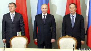 Игорь Сечин, Владимир Путин и Ван Цишань