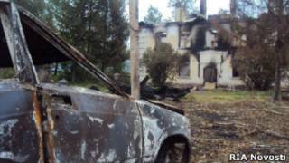 Последствия пожара на складе с боеприпасами в Башкирии