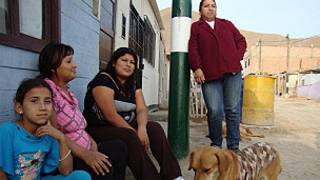 Votantes de Keiko Fujimori en el asentamiento humano Susana Higuchi
