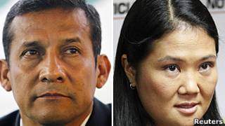 Ollanta Humala y Keiko Fujimori