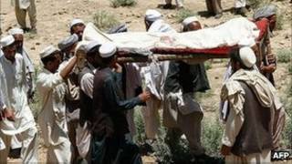 تشییع کشته شدگان غیرنظامی در افغانستان