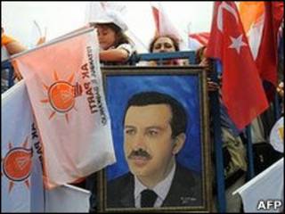 Imagem do primeiro-ministro Recep Tayyip Erdogan