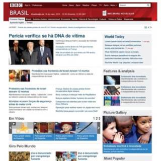 Página da BBC Brasil no novo formato