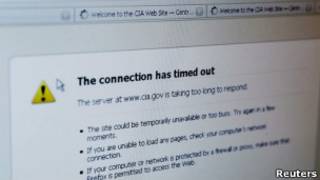 Página da CIA após aparente ataque hacker no último dia 15 (Reuters)