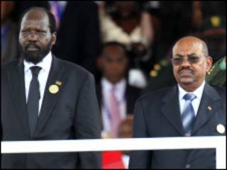 Shugaba Salva Kiir da shugaba Omar al Bashir