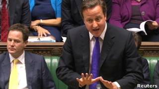 David Cameron yishura ibibazo mu nama nshingamateka