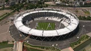 Vista aérea estádio olímpico em Londres