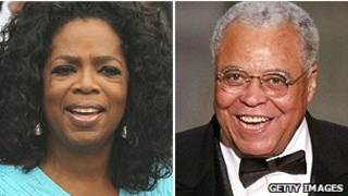 Oprah Winfrey và James Earl Jones
