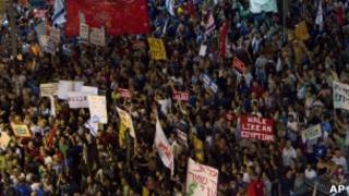 Protesto no dentro de Tel Aviv, no dia 6 de agosto.