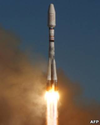 Запуск ракеты-носителя "Союз-2"