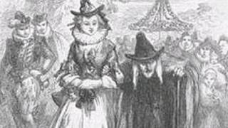 Ilustración del juicio de las brujas de Pendle
