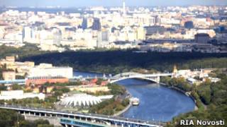 Вид Москвы с верхнего этажа МГУ
