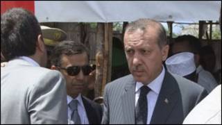 Erdogan oo booqanaya xero qaxooti magaalada Muqdisho