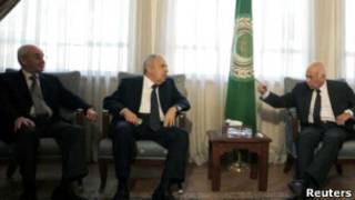 دبیرکل اتحادیه عرب با نمایندگان شورای ملی انتقالی
