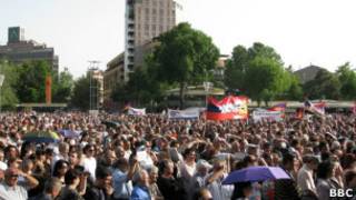 Участиники митинга
