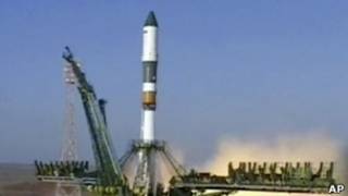 Старт российского космического корабля "Прогресс"