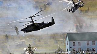 Вертолеты Ка-50 на учениях "ЦЕНТР-2011"