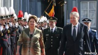 Dilma em visita a Bruxelas nesta segunda (Reuters)