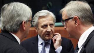 Chủ tịch ECB Jean-Claude Trichet và các quan chức tài chính Châu Âu
