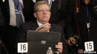 Министр финансов Алексей Кудрин на совещании МВФ в Вашингтоне