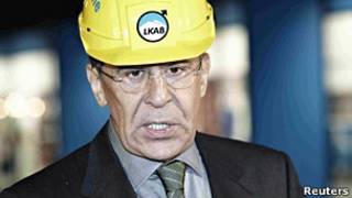 Сергей Лавров во время визита в Норвегию