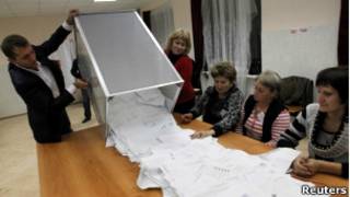 Подсчет голосов на выборах в Южной Осетии