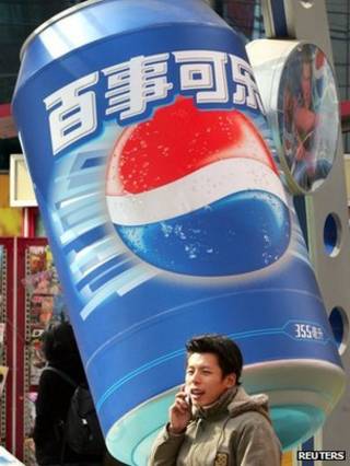上海街頭的百事可樂廣告(資料圖片)