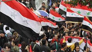 Raia wa Syria katika mkutano wa Rais Assad hii leo