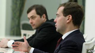 Владислав Сурков и Дмитрий Медведев