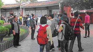 遊覽台南的中國大陸遊客