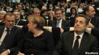 Líderes europeus durante reunião. | Foto: Reuters