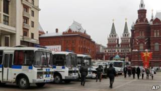 Полицейские машины в Москве
