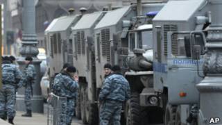 Полиция в районе Красной площади
