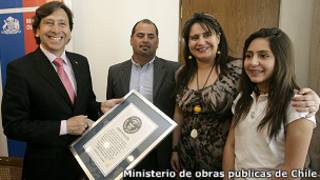 Laurence Golborne, Mario Sepúlveda, Paula Trujillo y su madre
