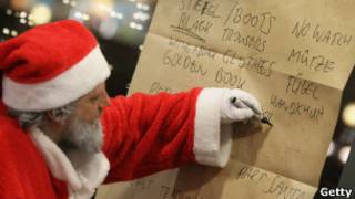 Santa Claus dando clase