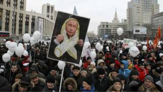 Masu zanga zanga a Moscow