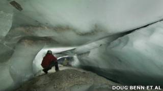 Conductos de un glaciar