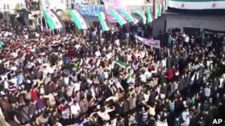 Vídeo mostra protesto que seria em Hama (AP)