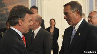 Juan Manuel Santos y John Boehner