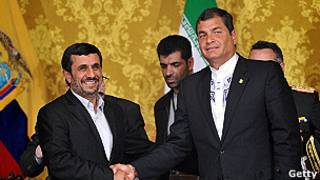 Correa y Ahmadineyad