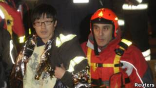 Passageiro sul-coreano resgatado do navio Costa Concordia
