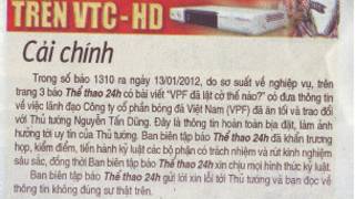 Cải chính của báo Thể thao 24h